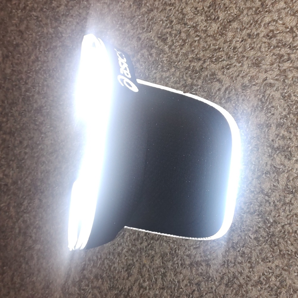 Asics 3M Reflective Visor Unisex Adult One Size Adjustable Logo Hat Cap Golf HTF
